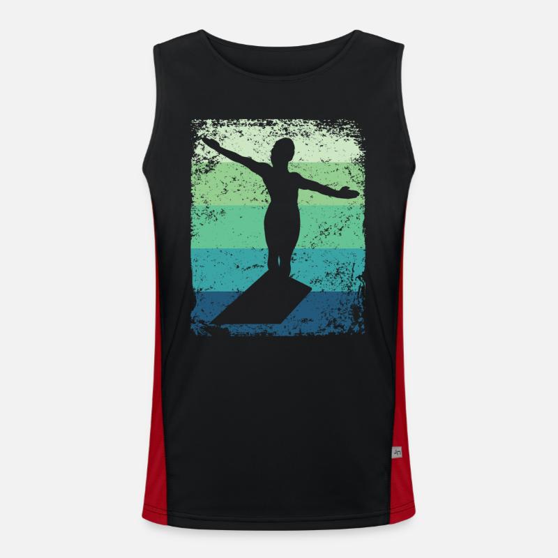 Synchronisierter Wassertaucher High Diver Funktionelles Kontrast-Tank Top für Männer 
