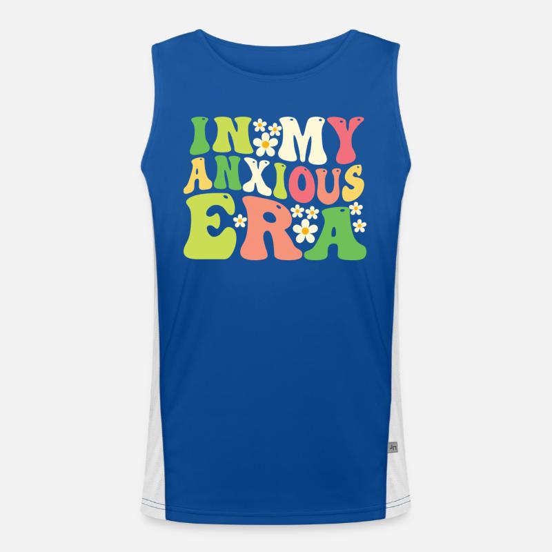In My Anxiety Era Funny Rethinking Men's Functional Contrast Tank Top 