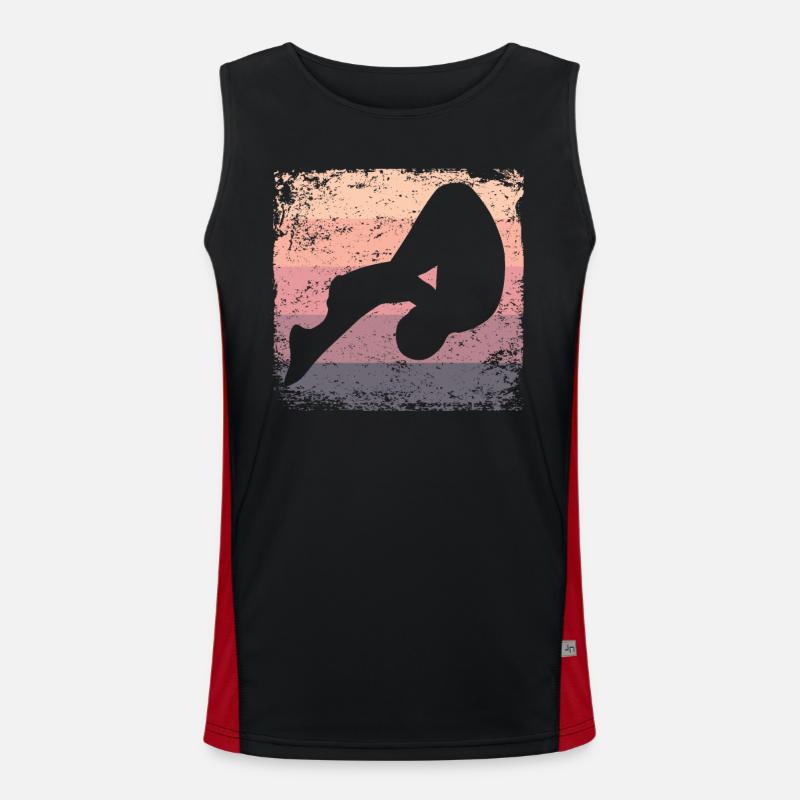 Turmspringen Kunstspringen Synchronspringen Funktionelles Kontrast-Tank Top für Männer 