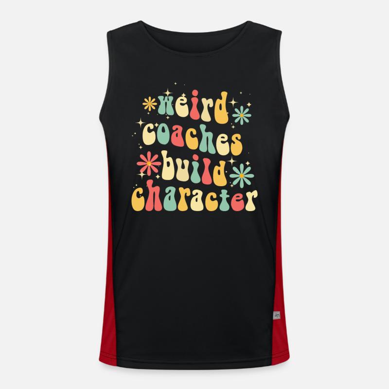 Seltsame Coaches Bilden Charakter Coach Funktionelles Kontrast-Tank Top für Männer 