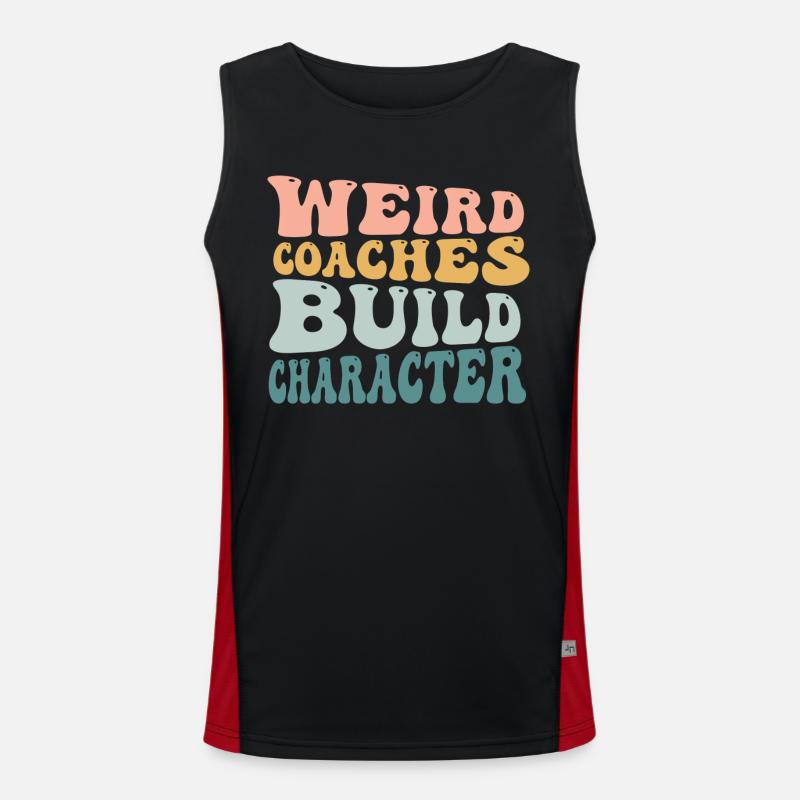 Seltsame Coaches Bilden Charakter Coach Funktionelles Kontrast-Tank Top für Männer 