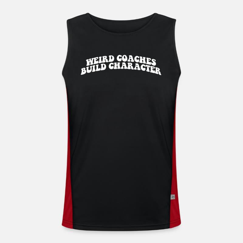 Seltsame Coaches Bilden Charakter Trainer Funktionelles Kontrast-Tank Top für Männer 