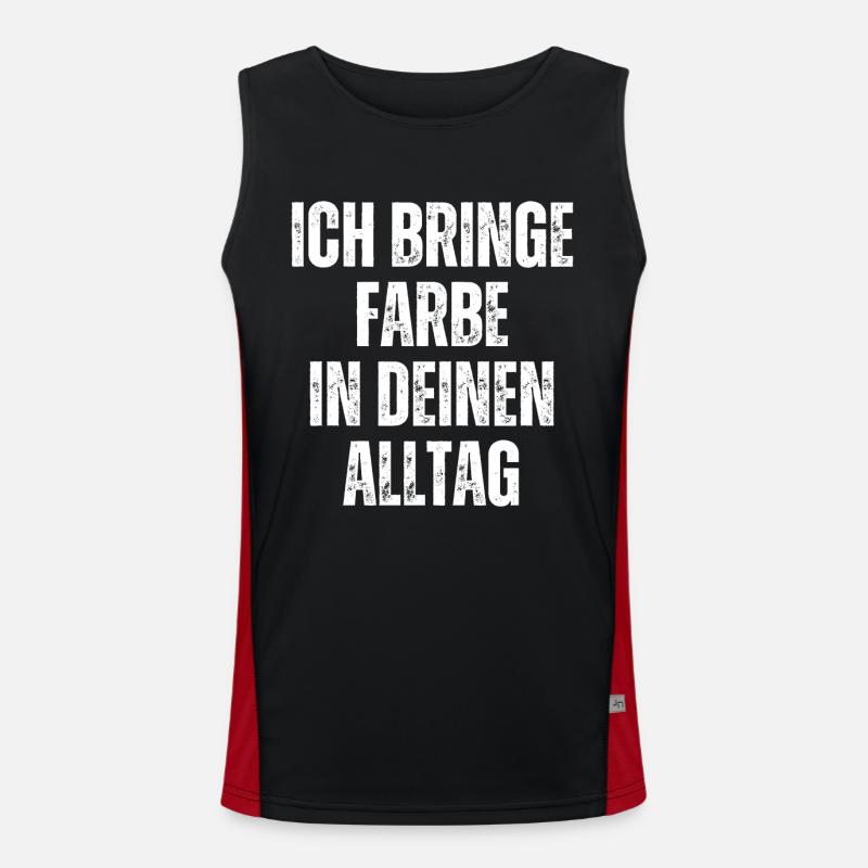 Ich Bringe Farbe Maler Papa Lackierer Funktionelles Kontrast-Tank Top für Männer 