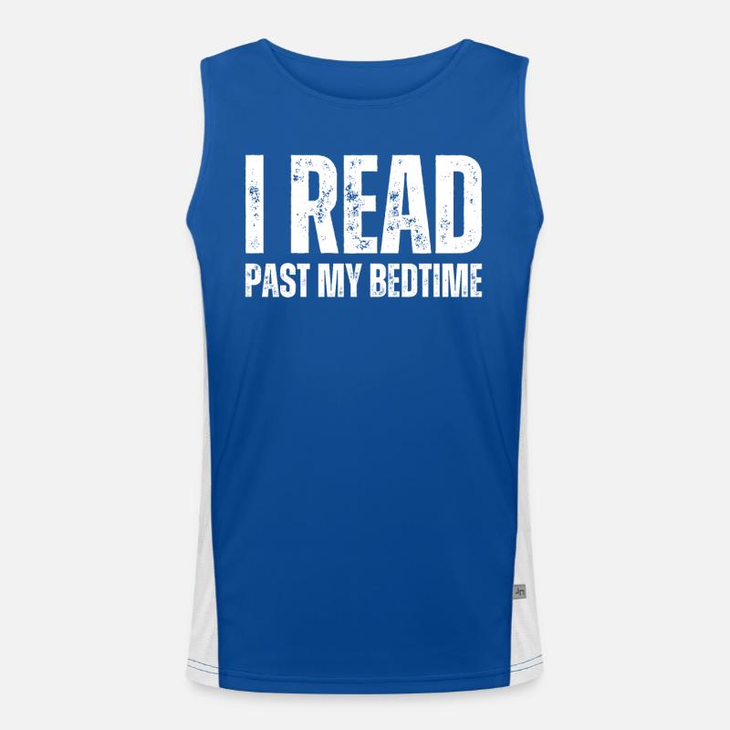 Bibliothek Buchliebhaber Lesender Bücherwurm Funktionelles Kontrast-Tank Top für Männer 