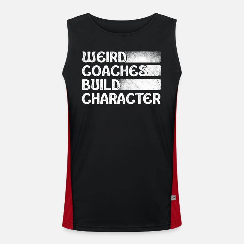 Seltsame Coaches Bilden Charakter Trainer Funktionelles Kontrast-Tank Top für Männer 