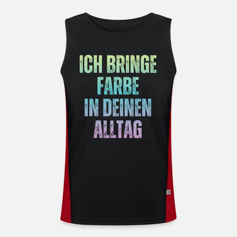 Ich Bringe Farbe Maler Papa Lackierer Funktionelles Kontrast-Tank Top für Männer 