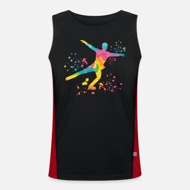 Eiskunstläufer Schlittschuhlaufen Eiskunstlauf Funktionelles Kontrast-Tank Top für Männer 