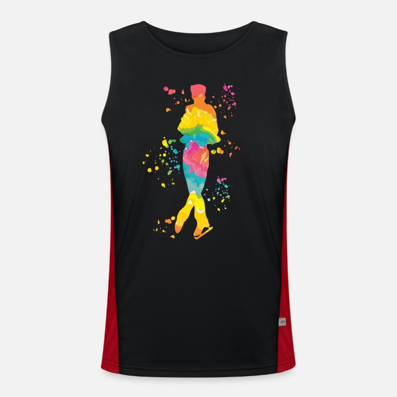 Eiskunstläufer Schlittschuhlaufen Eiskunstlauf Funktionelles Kontrast-Tank Top für Männer 