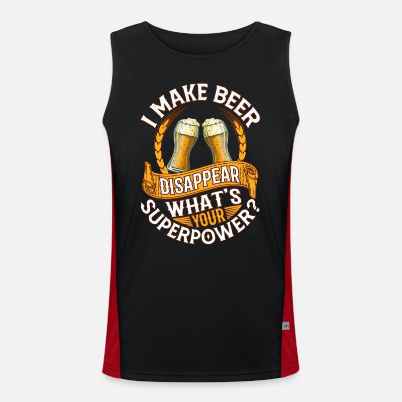 Ich Lasse Bier Verschwinden Bier Funktionelles Kontrast-Tank Top für Männer 