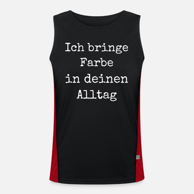 Ich Bringe Farbe Maler Papa Lackierer Funktionelles Kontrast-Tank Top für Männer 