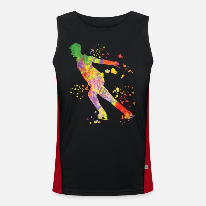 Eiskunstläufer Schlittschuhlaufen Eiskunstlauf Funktionelles Kontrast-Tank Top für Männer 