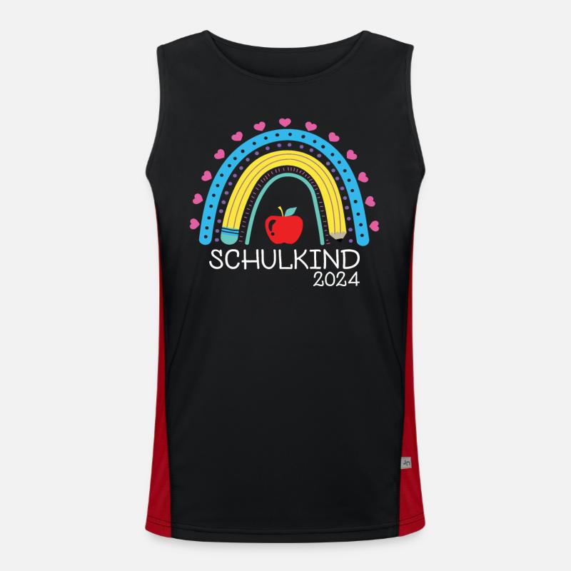 Schulanfang Erster Schultag Schulkind 2024 Funktionelles Kontrast-Tank Top für Männer 