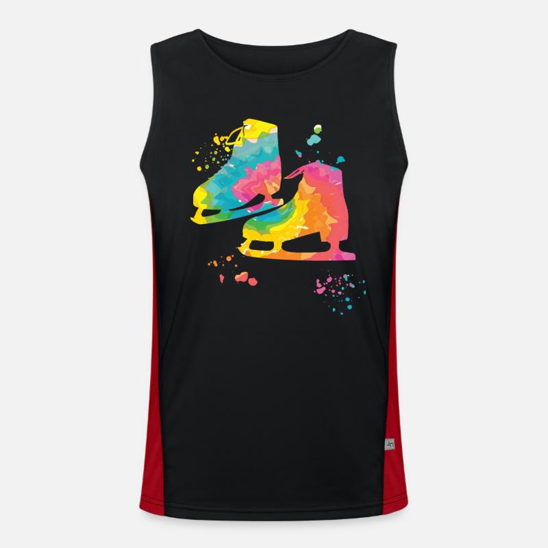 Eiskunstläufer Schlittschuhlaufen Eiskunstlauf Funktionelles Kontrast-Tank Top für Männer 