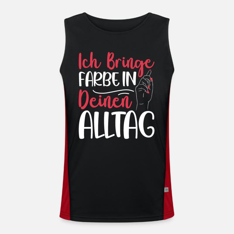 Ich Bringe Farbe Maler Papa Lackierer Funktionelles Kontrast-Tank Top für Männer 