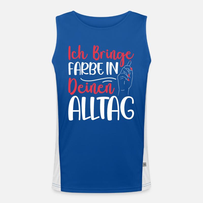 I Bring Paint Painter Dad Varnisher Men's Functional Contrast Tank Top 