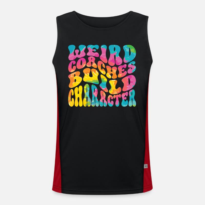 Seltsame Coaches Bilden Charakter Trainer Funktionelles Kontrast-Tank Top für Männer 