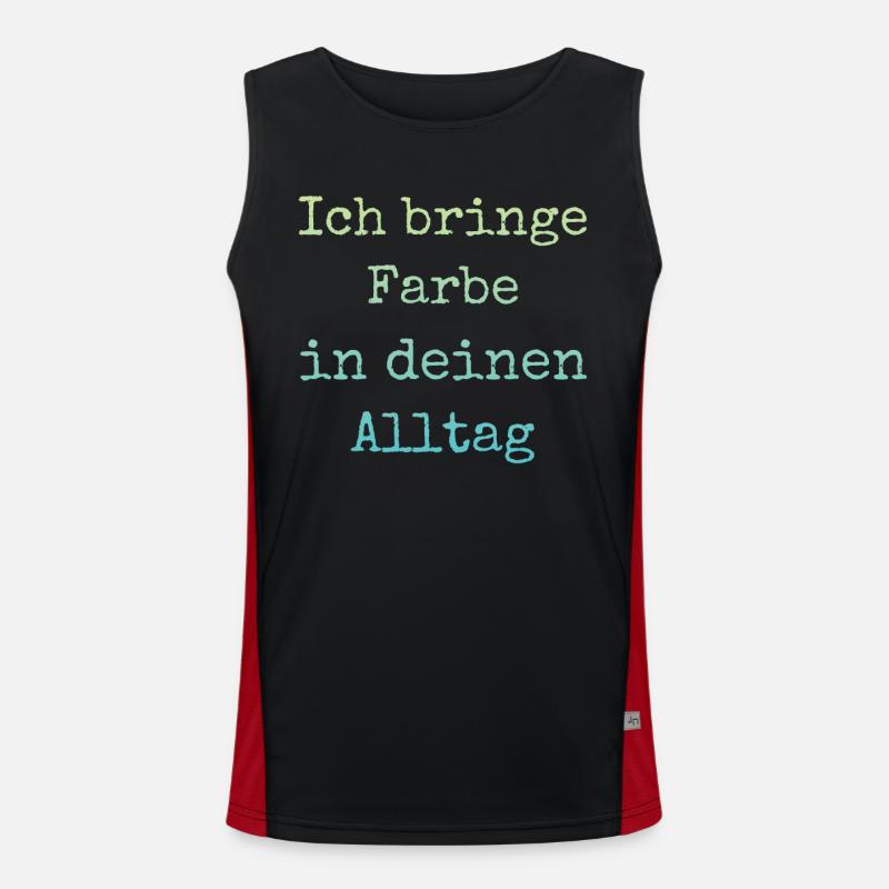 Ich Bringe Farbe Maler Papa Lackierer Funktionelles Kontrast-Tank Top für Männer 