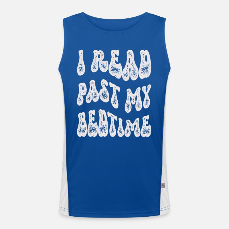 Bibliothek Buchliebhaber Lesender Bücherwurm Funktionelles Kontrast-Tank Top für Männer 