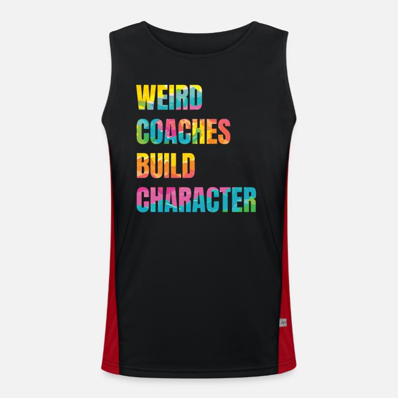 Seltsame Coaches Bilden Charakter Trainer Funktionelles Kontrast-Tank Top für Männer 