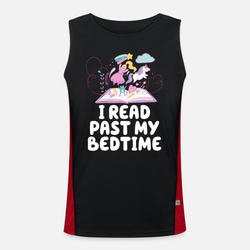 Je lis licorne après le coucher Débardeur respirant contrasté Homme 