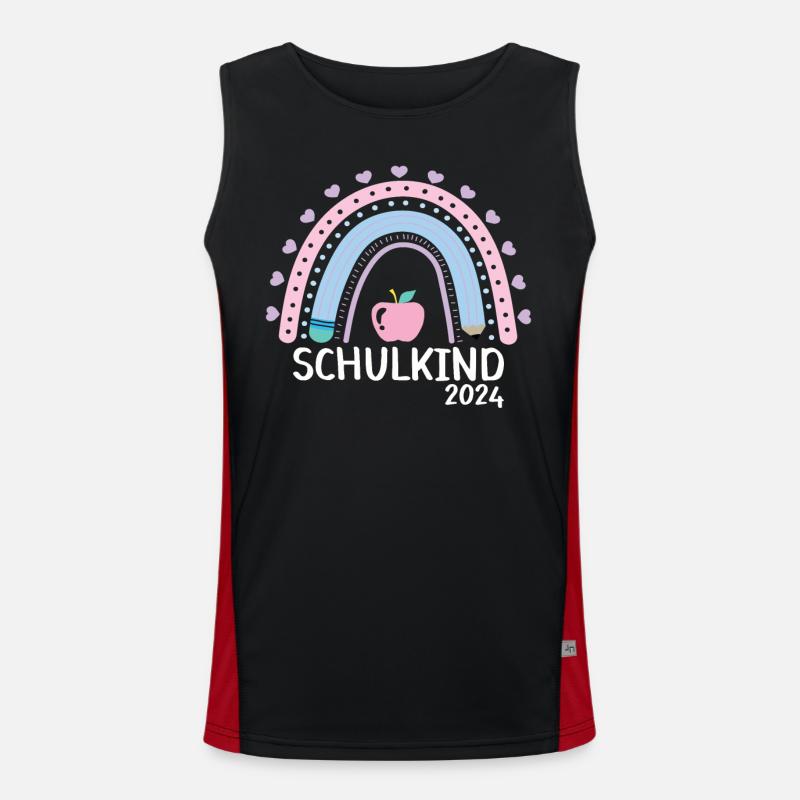 Schulanfang Einschulung Schulkind 2024 Funktionelles Kontrast-Tank Top für Männer 