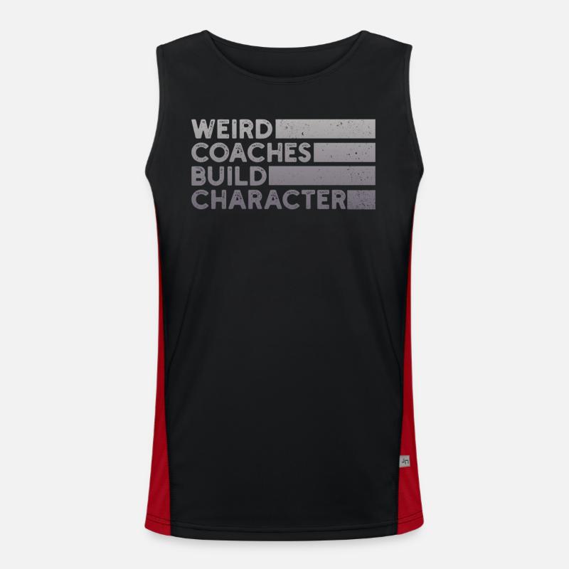 Seltsame Coaches Bilden Charakter Trainer Funktionelles Kontrast-Tank Top für Männer 