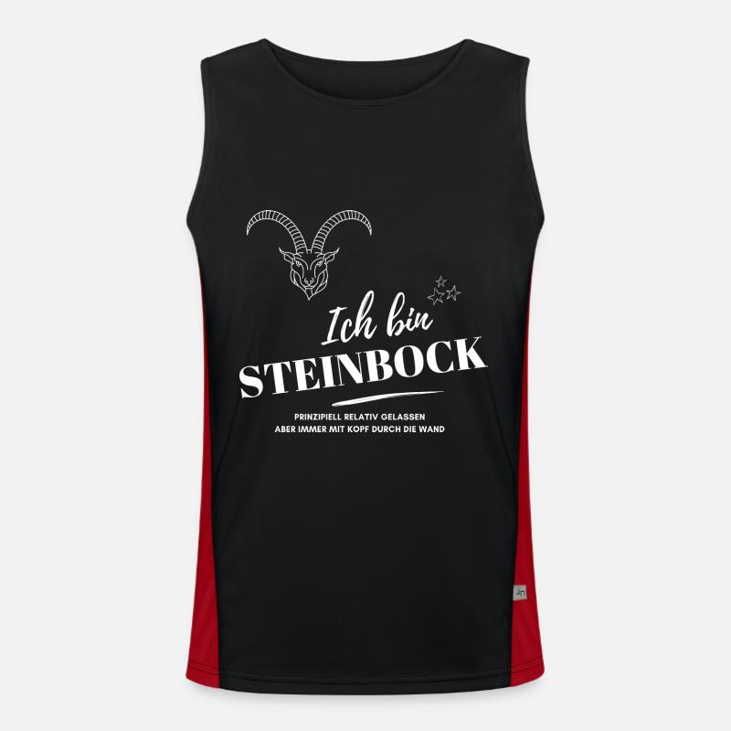 Ich bin Steinbock Sternzeichen Astrologie Funktionelles Kontrast-Tank Top für Männer 