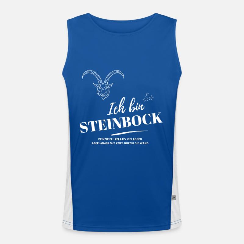 Ich bin Steinbock Sternzeichen Astrologie Funktionelles Kontrast-Tank Top für Männer 