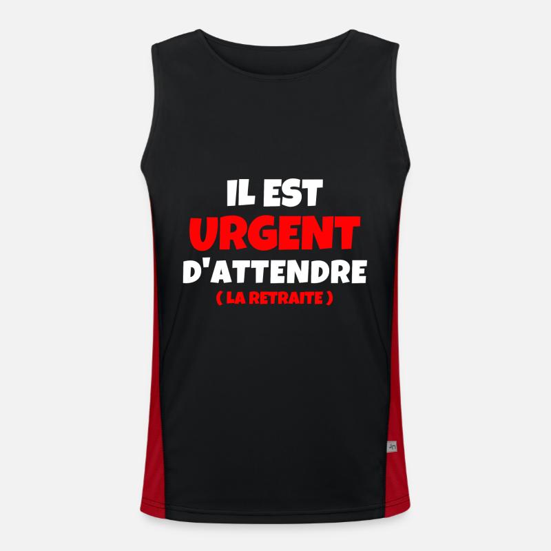 retraite, retraité, retraitée Débardeur respirant contrasté Homme 