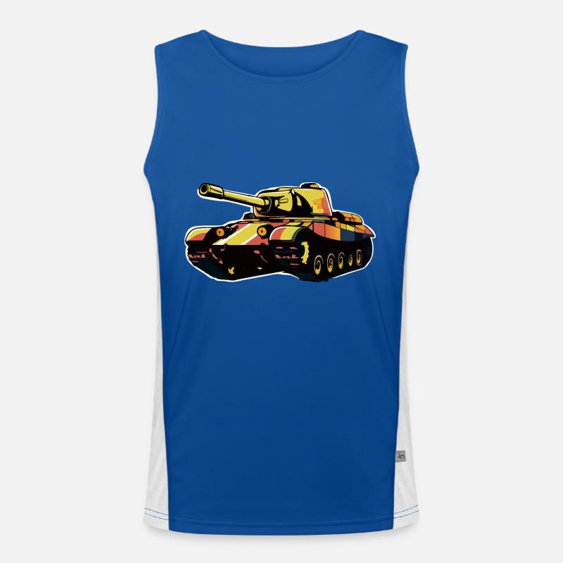Panzer Kampfpanzer Panzerkampfwagen Panzerfahrer Funktionelles Kontrast-Tank Top für Männer 