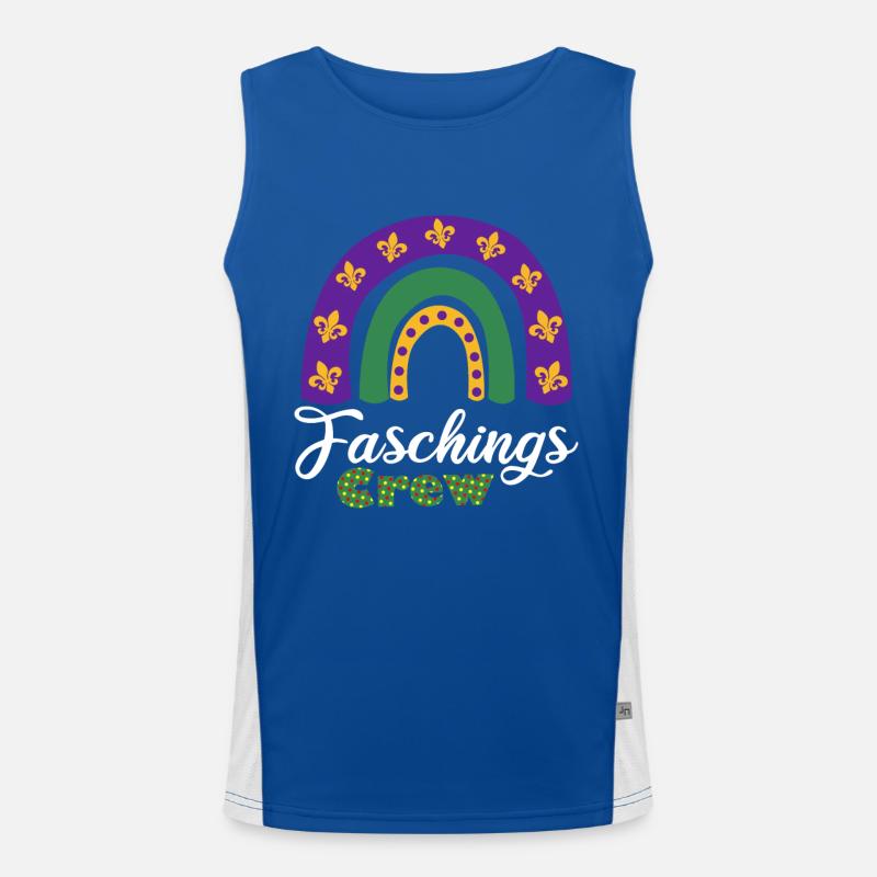 Équipage de carnaval | Violet Vert Jaune Débardeur respirant contrasté Homme 