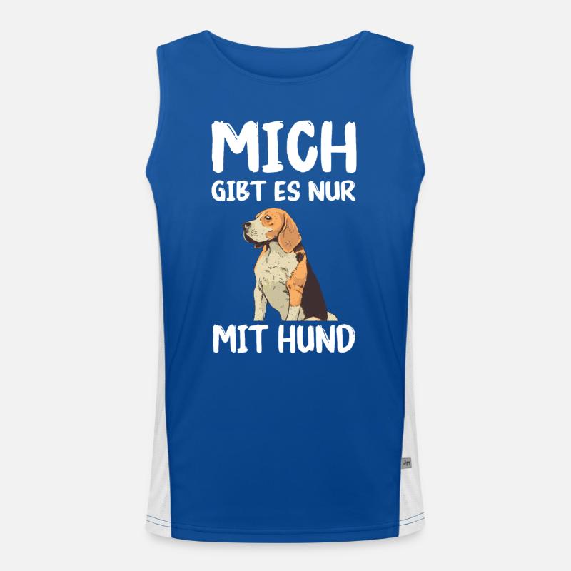 Beagle Hund Funktionelles Kontrast-Tank Top für Männer 