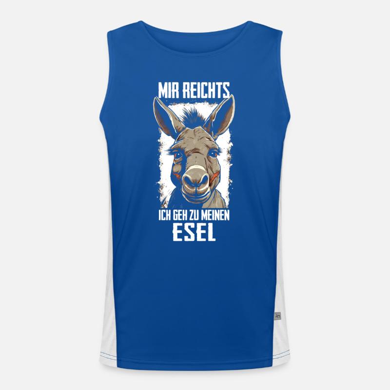 Esel Eselchen Maultier Muli Funktionelles Kontrast-Tank Top für Männer 