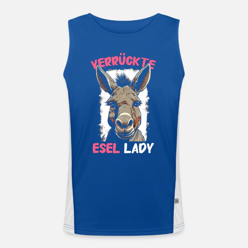 Esel Eselchen Maultier Muli Funktionelles Kontrast-Tank Top für Männer 