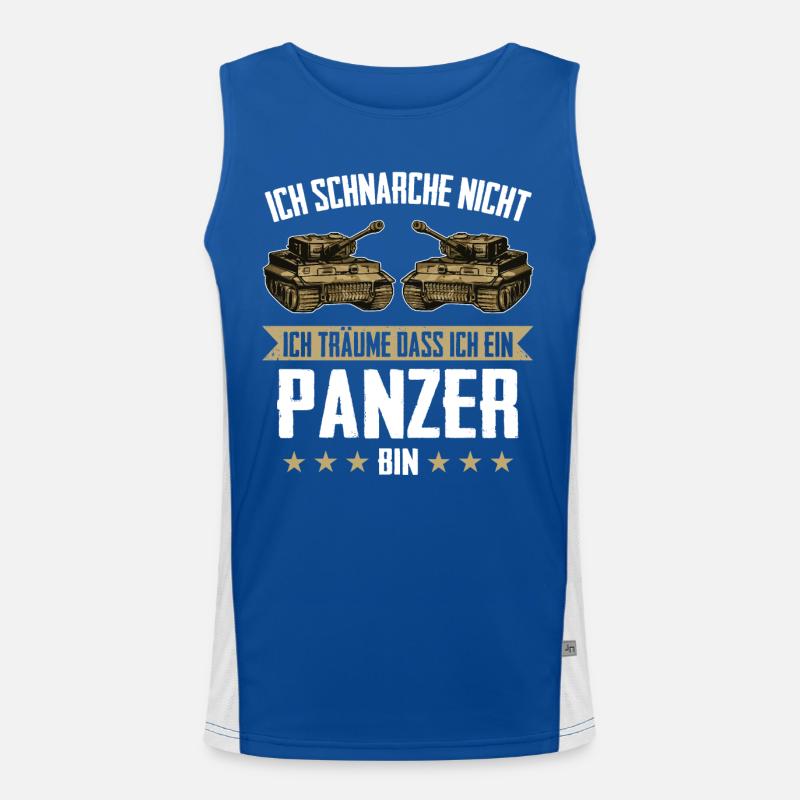 Panzer Kampfpanzer Panzerkampfwagen Panzerfahrer Funktionelles Kontrast-Tank Top für Männer 