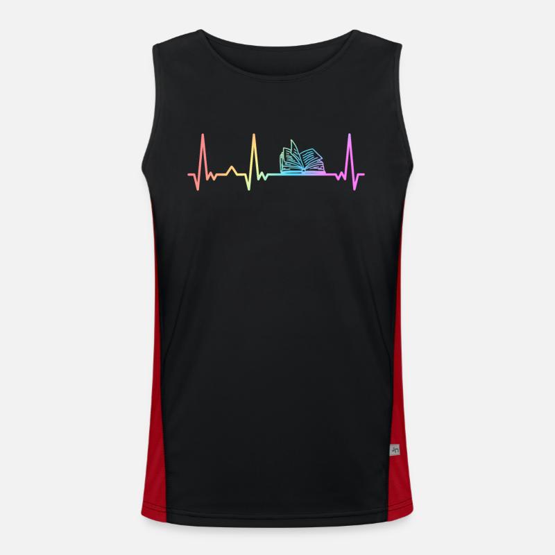 Buch Lesen Bücher Buch Nerd Bücherwurm Funktionelles Kontrast-Tank Top für Männer 