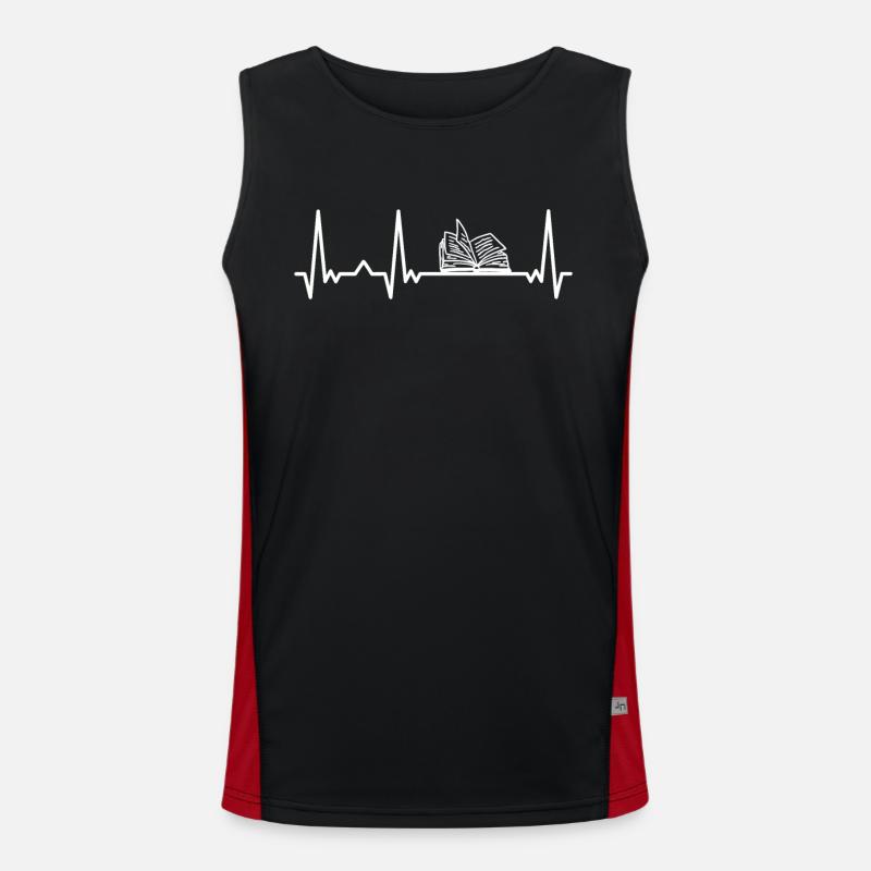 Buch Lesen Bücher Buch Nerd Bücherwurm Funktionelles Kontrast-Tank Top für Männer 