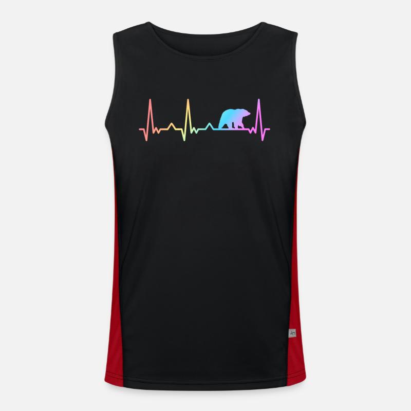 Bear, Grizzly Bear, Brown Bear, Bears Men's Functional Contrast Tank Top 