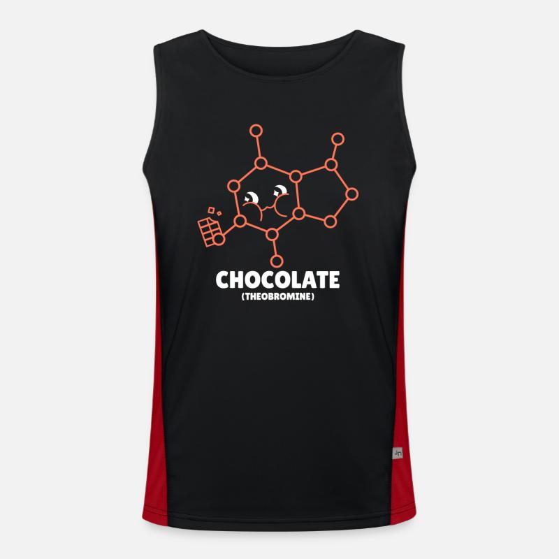 Chemist Chemistry Science Atom Molecule - Men's Functional Contrast Tank Top  - black/red