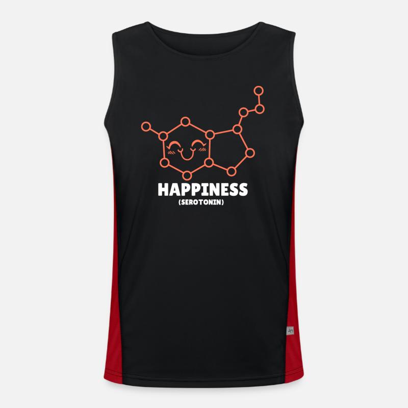 Chemist Chemistry Science Atom Molecule - Men's Functional Contrast Tank Top  - black/red
