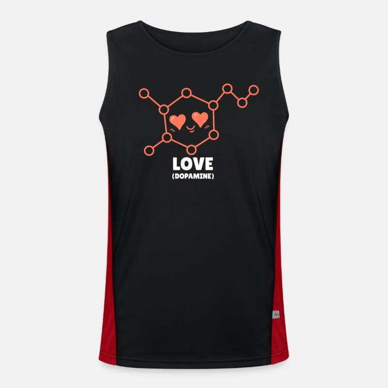 Chemist Chemistry Science Atom Molecule - Men's Functional Contrast Tank Top  - black/red