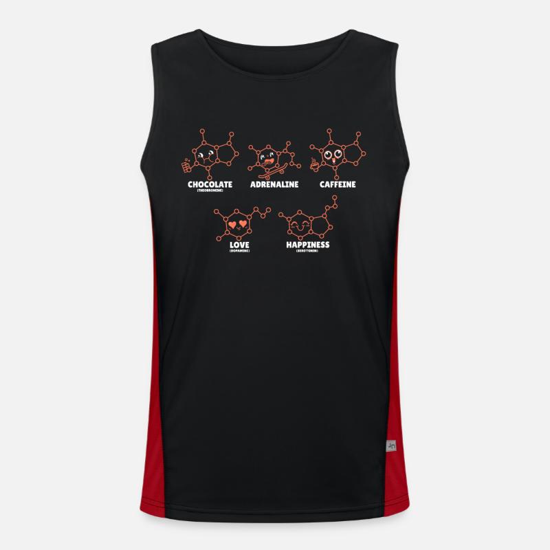 Chemist Chemistry Science Atom Molecule - Men's Functional Contrast Tank Top  - black/red