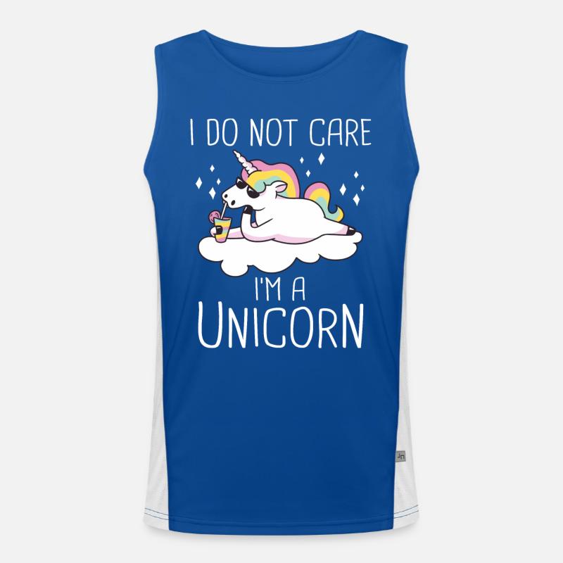 Einhorn Einhörner Märchen Magisch Funktionelles Kontrast-Tank Top für Männer 