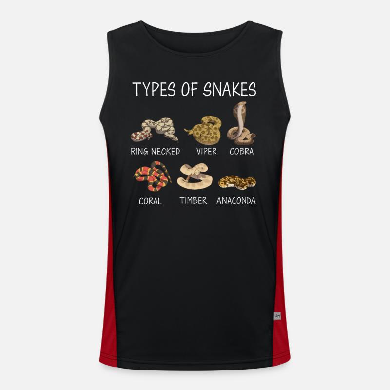Schlange Schlangen Tier Funktionelles Kontrast-Tank Top für Männer 