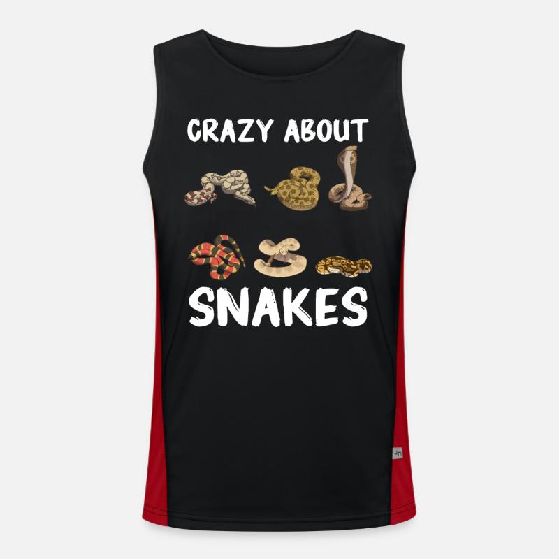 Schlange Schlangen Tier Funktionelles Kontrast-Tank Top für Männer 