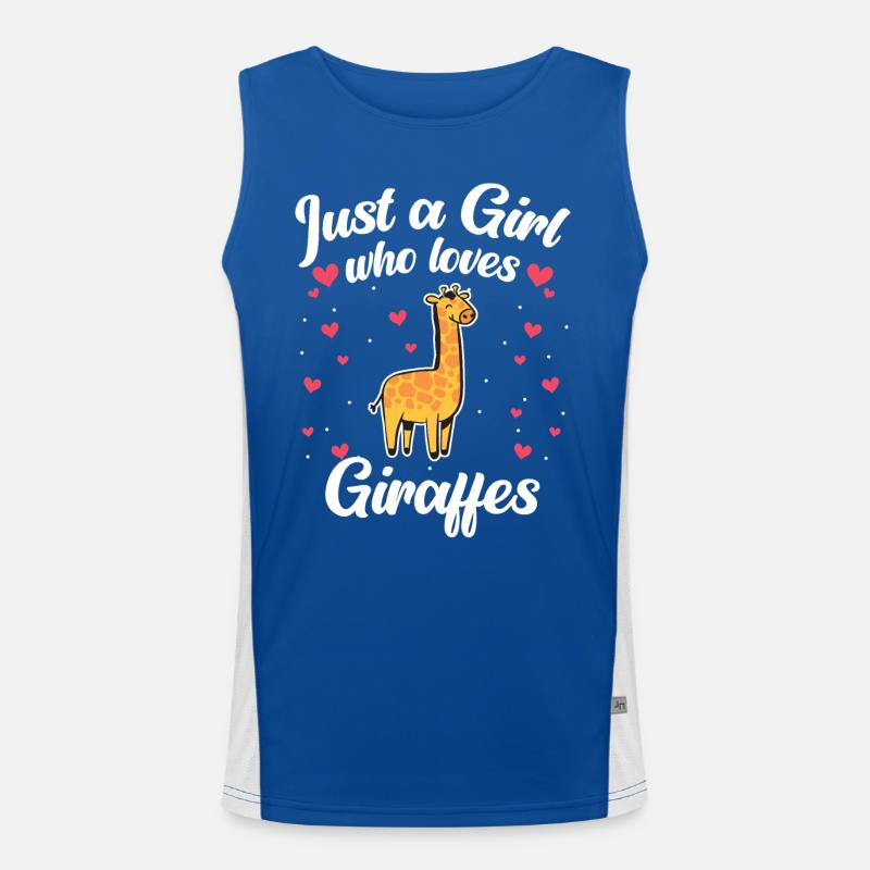 Giraffe Tier Afrika Giraffen Funktionelles Kontrast-Tank Top für Männer 