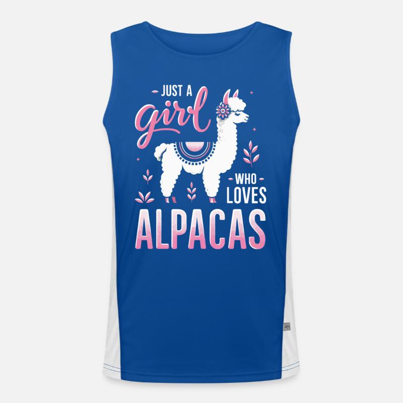Alpaka Llama Funktionelles Kontrast-Tank Top für Männer 
