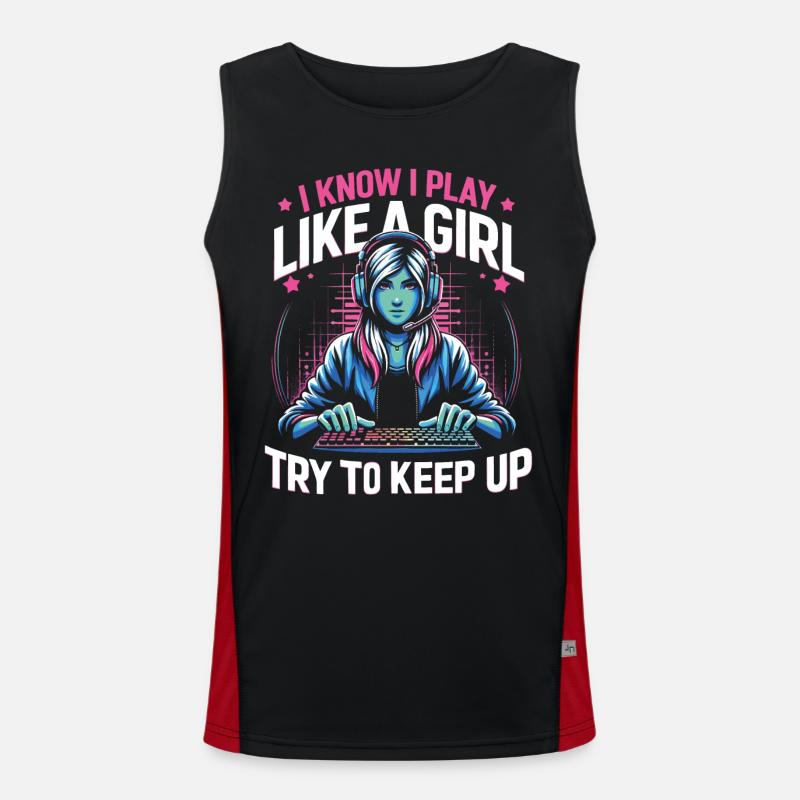 Gamer Gaming Video Games Console Controller Men's Functional Contrast Tank Top 