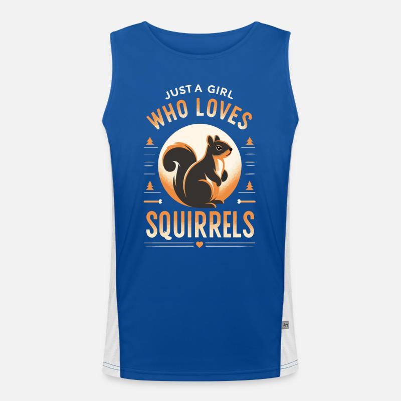 Squirrel Animal Rodent Men's Functional Contrast Tank Top 