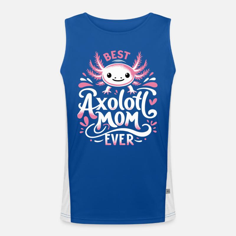 Axolotl Fish Men's Functional Contrast Tank Top 